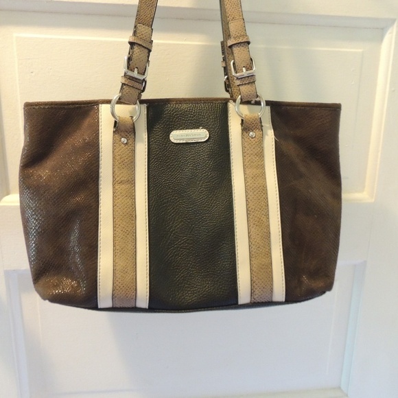 Dana Buchman Brown Faux Snakeskin Accent - Picture 1 of 7